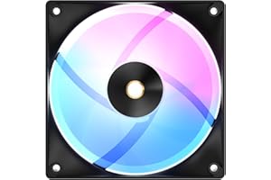 ​​Ocypus Delta F12 ARGB 120 mm PC Case Fan, Up to 2000RPM High Airflow, 4-Pin PWM Control Computer Cooling Fan, Low-Noise & H