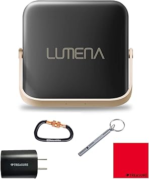 Amazon 正規品 ルーメナー7 Lumena7 Ledランタン ルーメナー Lumena コンパクト 充電式 キャンプ アウトドア モバイルバッテリー 1300ルーメン セット品 シックブラック ノーブランド品 ランタン