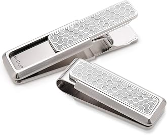 M-ClipStainless Steel Money Clip (Honeycomb) - Cash and Credit Card Holder for Men - Minimalist Slim Wallet Alternative