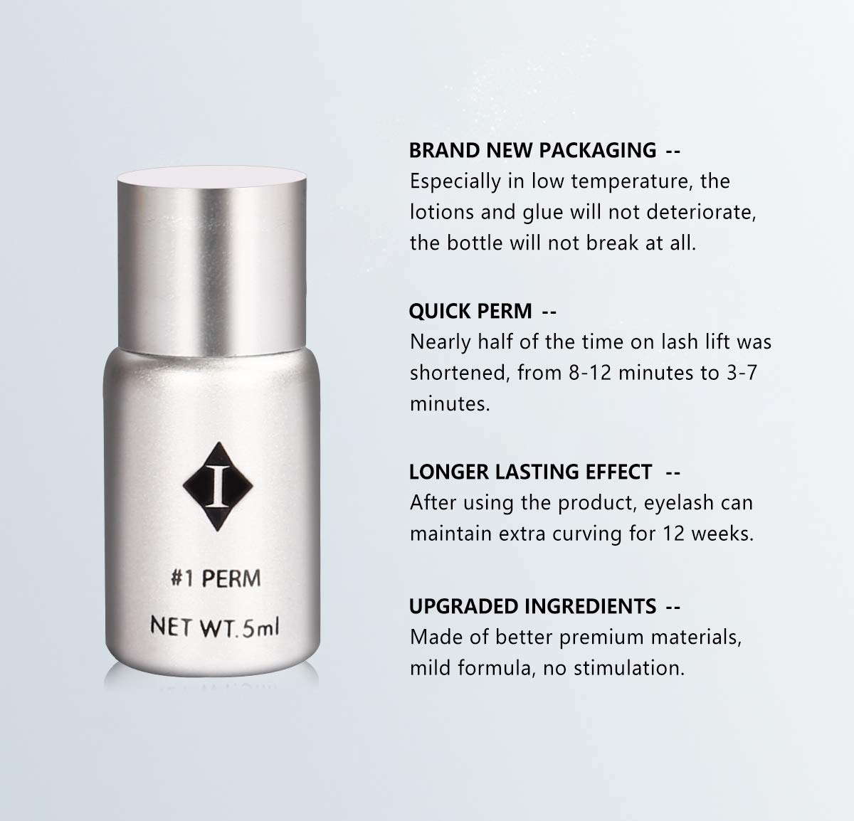 ICONSIGN 3-7 Mins Qucik Perm Lash Lift Kit, Eyelash Perm Kit, Professional Quality Lash Lift, Semi-Permanent Curling Perming Wave, Lotion & Liquid Set