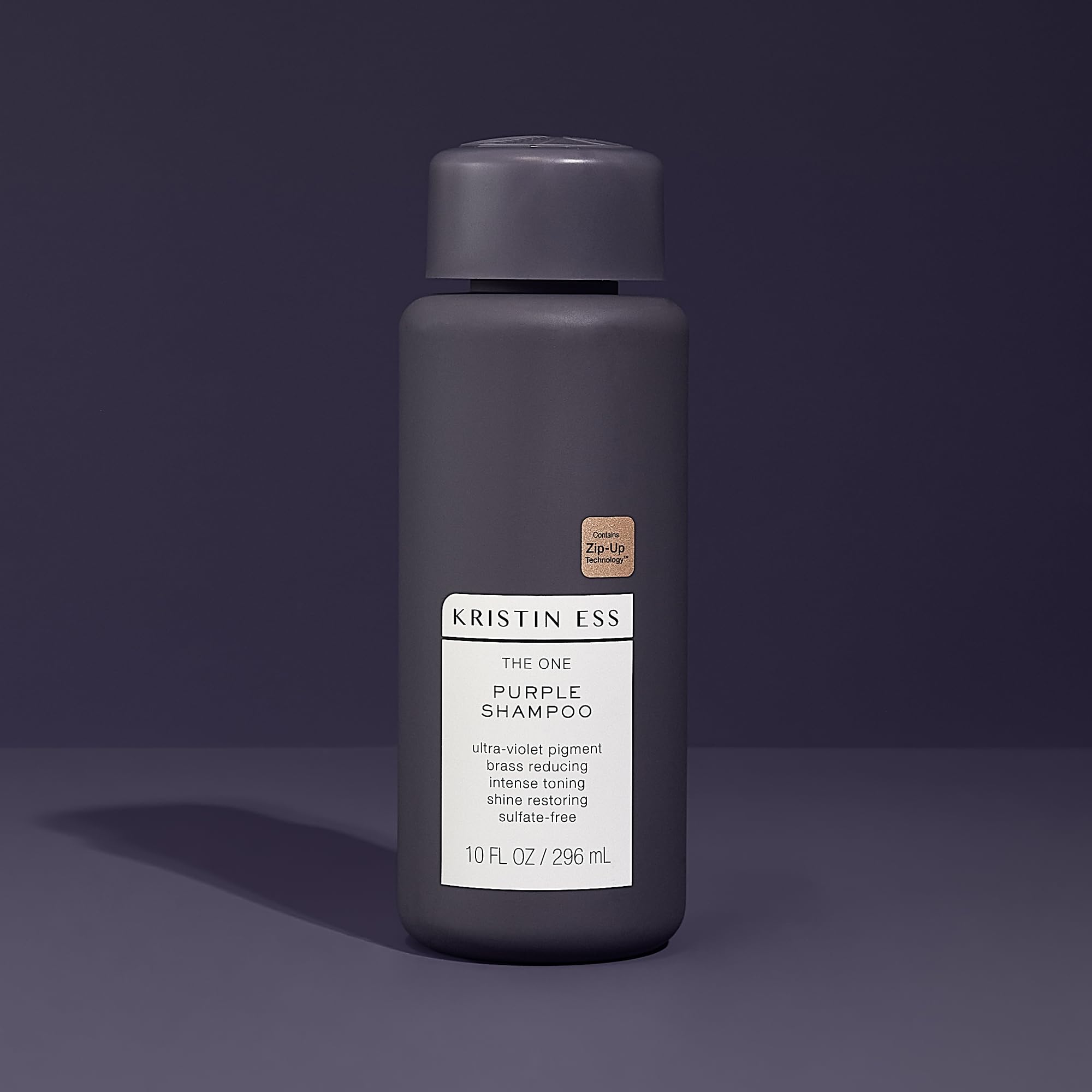 Kristin Ess Hair The One Purple Shampoo for Toning Blonde Hair - Neutralizes Brass + Yellow Tones, Shine Restoring - Sulfate, Silicone and Paraben Free, Color + Keratin Safe, 10 fl. oz.