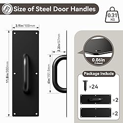 MEEMENG 2 Sets Stainless Steel Door Push