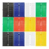 LampVPath [12Packs] 170 Points Mini Small solderless breadboard for Arduino Proto Shield (6 Colors)