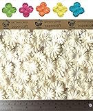 100 White Mulberry Daisy Paper Flowers Scrapbooking Embellishment