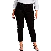 Silver Jeans Co. Womens Plus Size Infinite Fit High Rise Straight Leg Jeans
