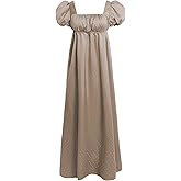 Vibsion Regency Dresses for Women Luxurious Rhinestone Satin Victorian Party Gown