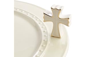 NF NORA FLEMING nora fleming cross - Hand-Painted Ceramic Unique Décor - Summer Minis for the Home and Office