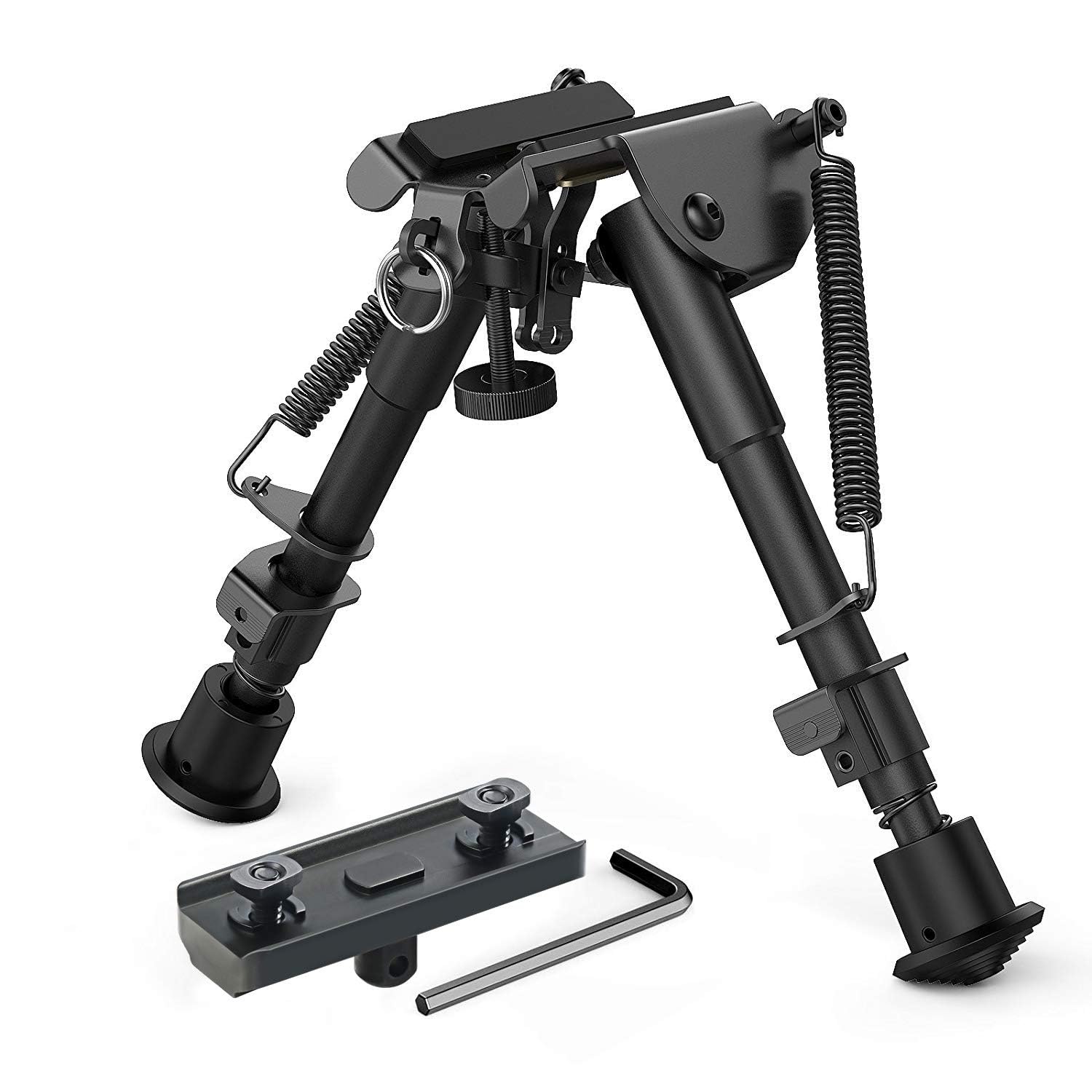 Feyachi Rifle Bipod Adjustable 6-9 Inch Bipods with Quick Release Adapter for M Lock Rail,Lightweight and Stable for Hunting and Shooting (B01-M)