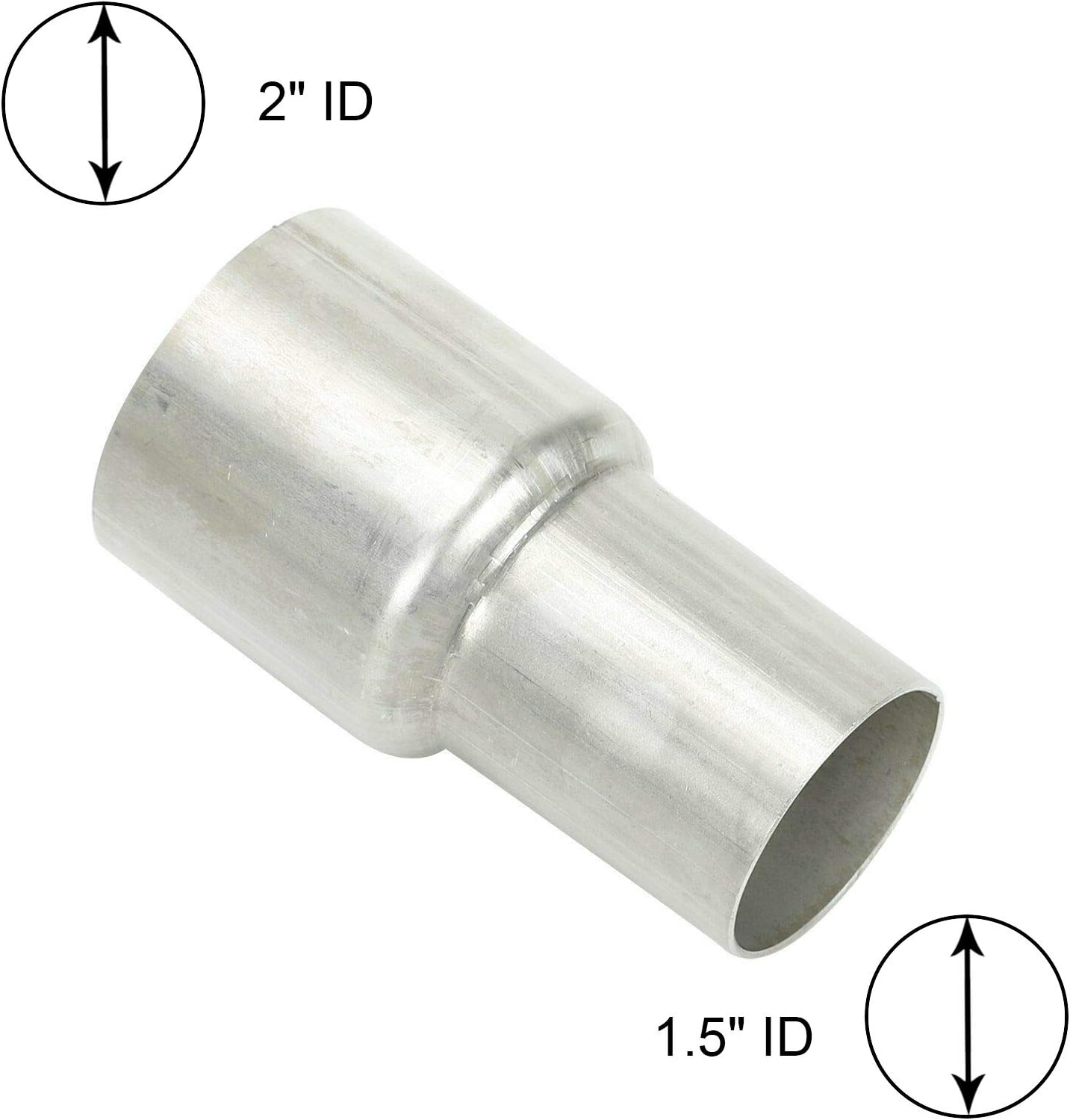 Racing 2.0 inch to 1.5 inch Exhaust Pipe to Component Pipe Adapter