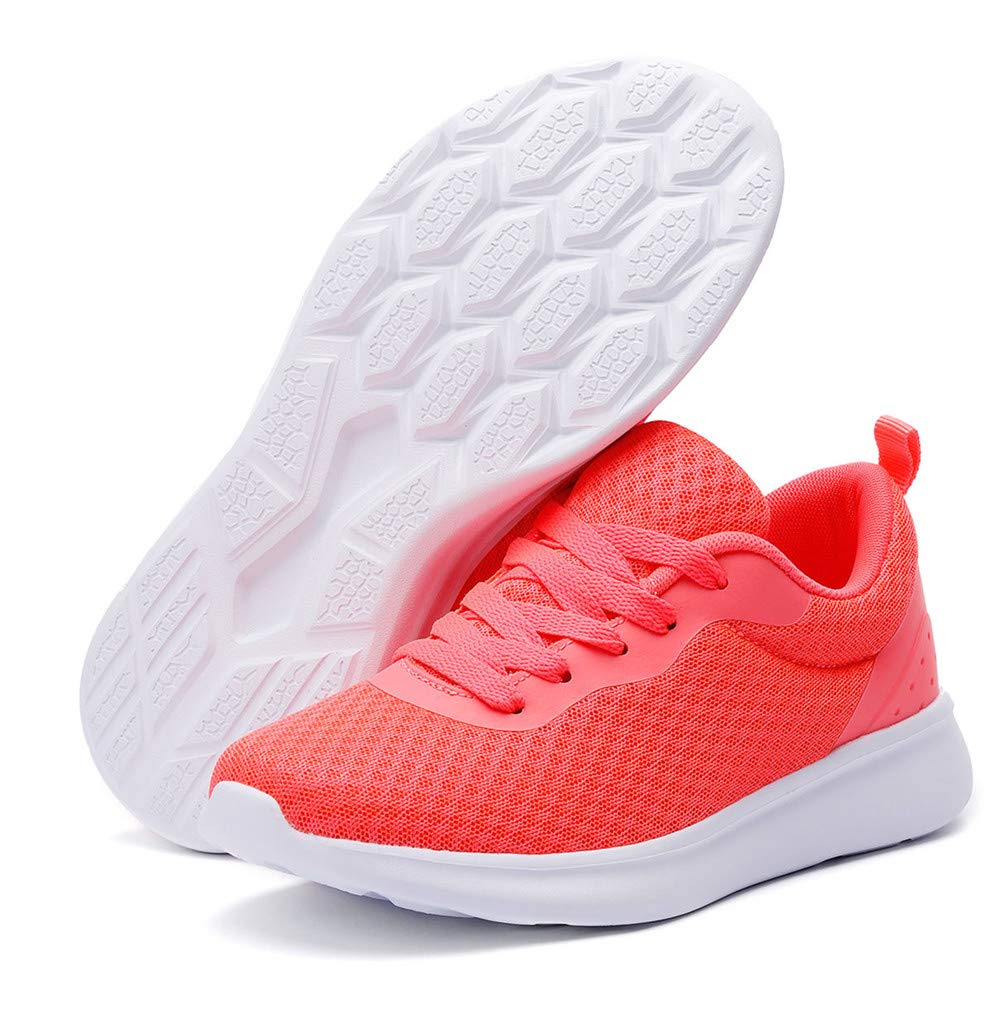 DADAWEN Women's Athletic Walking Shoes Lightweight Casual Breathable Mesh Running Sneakers Hot Pink US Size 6 - Image 3