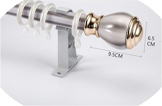 Amazon Com Simple Mute Rose Gold Curtain Rod Single Pole Double