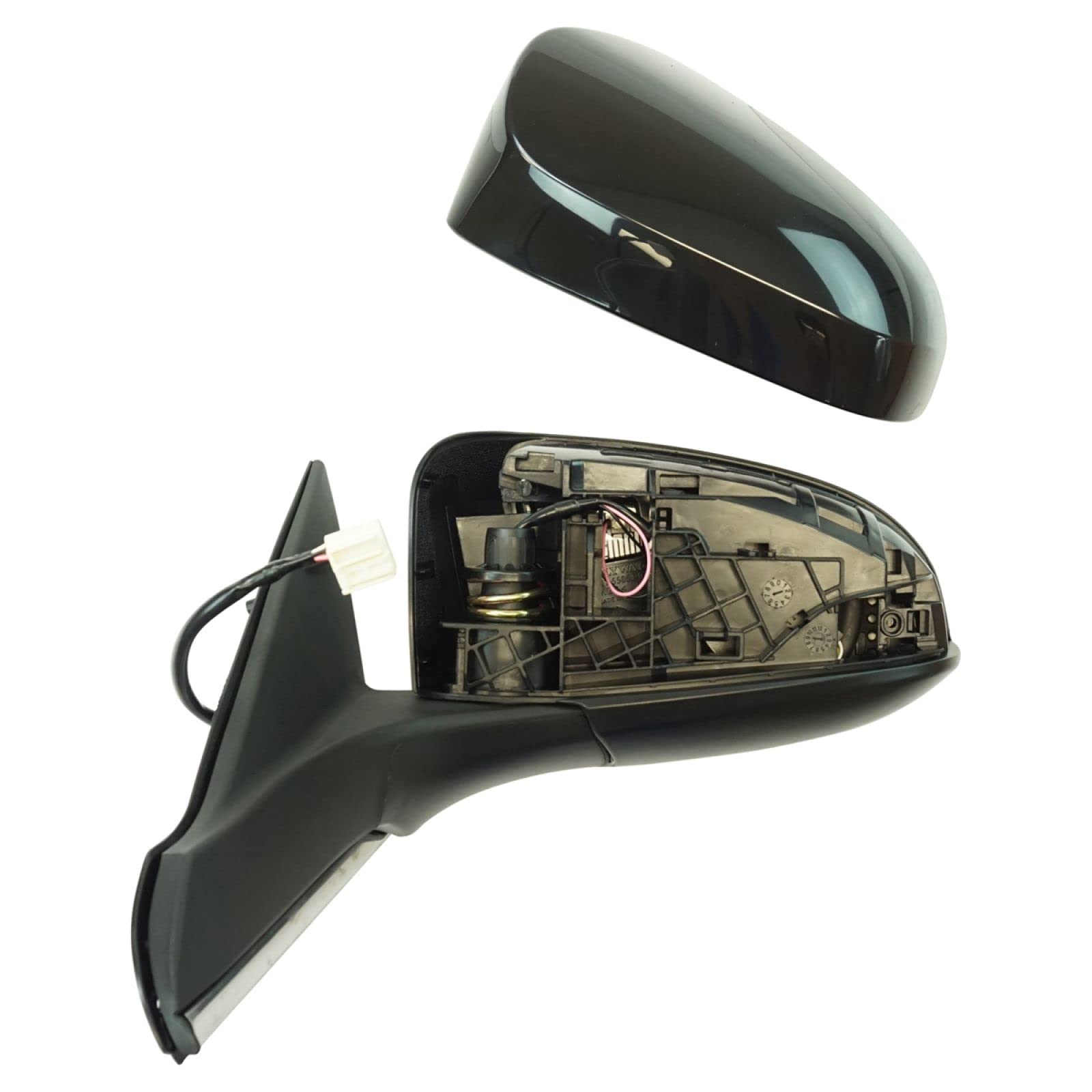 TRQ Driver Side Mirror Assembly Electric Adjustment Heated No Memory Black Compatible with 2015 Toyota Camry TO1320320 Image