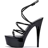 Cape Robbin Women's Platform Stiletto Heels - Strappy Sandals with Round Toe (Lili)