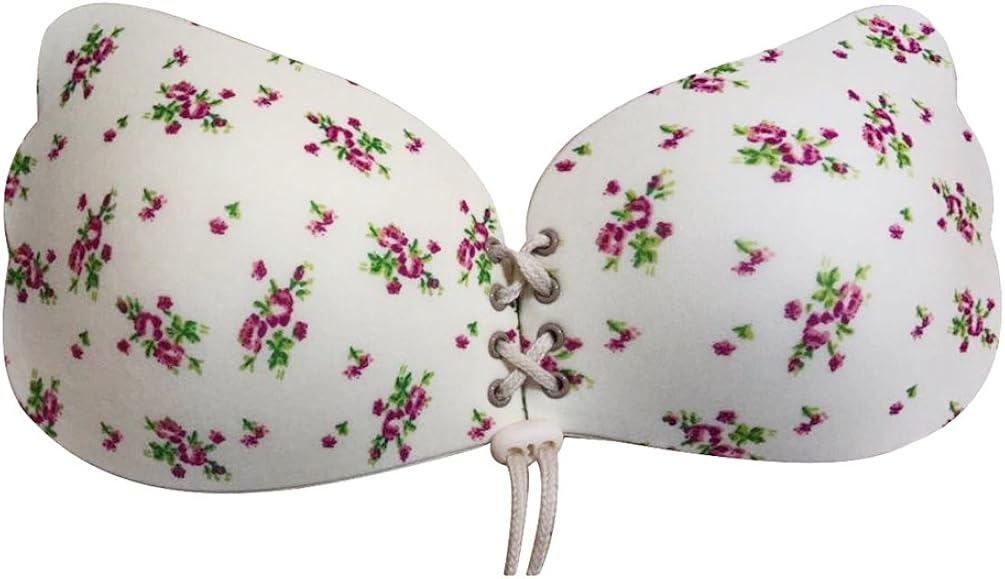 Yuncai Womens Padded Push Up Adhesive Bra Strapless NonSlip Invisible