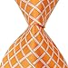 MINDENG Tartan Wool Tie Orange Check Business Men's Silk Neckties Leisure Ties