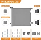 Wodondog Retractable Stair Gate 150cm Wide Grey One Hand Op view 3