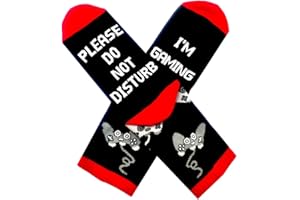 XYWLWOER Do Not Disturb I'm Gaming Socks Novelty Gamer Socks Funny Christmas Gifts Stocking Stuffers for Teen Boys Kids Men Women