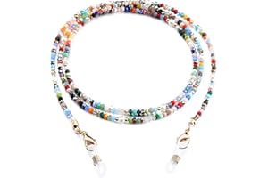 humlbird Mask Lanyard Eyeglasses Chain Healing Crystal Beaded Sunglasses Chains with Pearl for Women