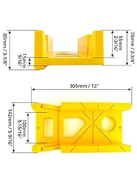 QWORK 12-Inch High Impact Plastic Miter Box with