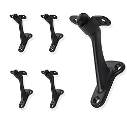 ZAUYX 5 Pack 3 Inch Hand Rail Bracket Black Stair
