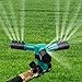 NiceFit Garden Lawn Sprinklers, Automatic Water Sprinkler for Garden Lawn, 360 Degree Rotating 3 Arms Water Sprinkler Irrigation System, Spike Base