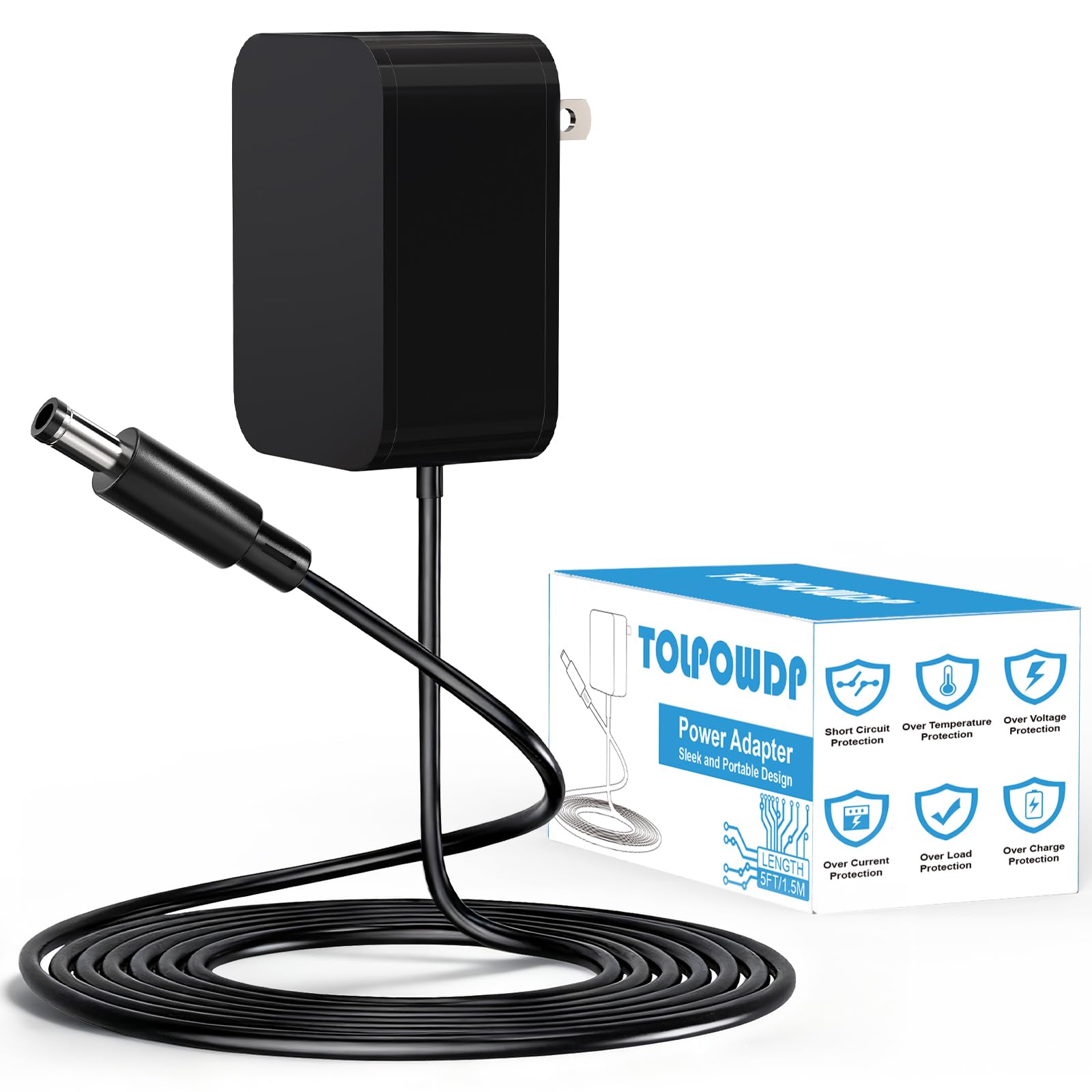 Photo 1 of 12V 3A for Leg Compression Massager Charger, Power Adapter Compatible with CINCOM/QUINEAR/KNQZE/Medcursor/JZBRAIN/FIT King/Foot Massager and Leg Massager Replacement Power Supply Cord