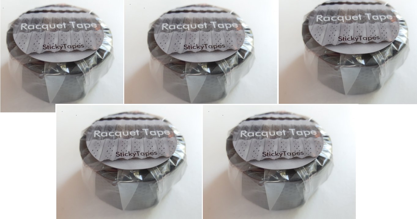 StickyTapes PU Supergrip - replacement racquet grip - tennis/badminton/squash (5 grips)