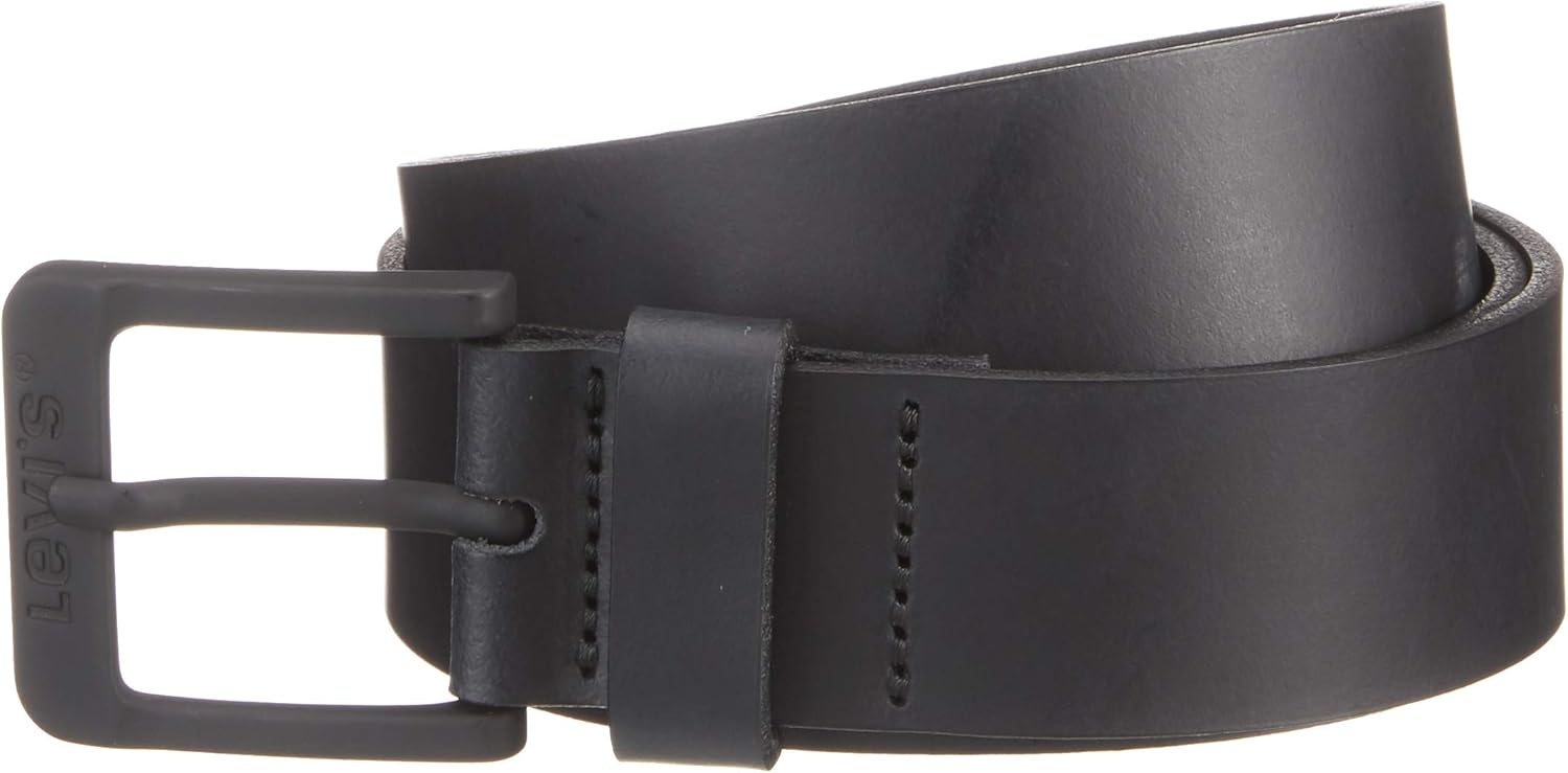 LEVIS FOOTWEAR AND ACCESSORIES Men's Free Metal Belt, Black (Regular