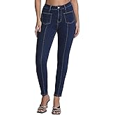 Myzellia High Waisted Tummy Control Skinny Jeans for Women Stretchy Denim Jeggings with Front Seam
