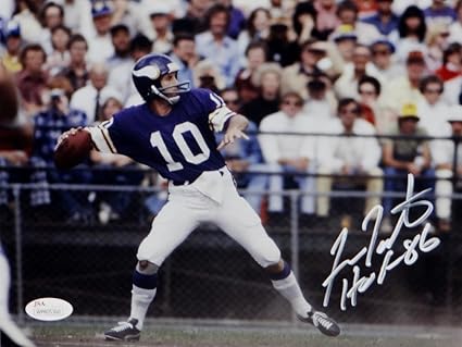 fran tarkenton autographed jersey
