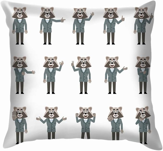 mallcentral-EU Set Waschbär Anzug Charaktere Zeigen Verschiedene Tiere