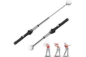 HRUIYL Retractable Golf Swing Trainer, Golf Grip Trainer, Golf Training Aid for Warm-Up, Golf Swing Training Aid, Grip Trainer Golf Club, Strength & Tempo Training for Chipping Hitting