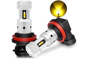 Phinlion H8 H11 LED Yellow Fog Light Bulbs, 3800 Lumens Super Bright H11LL H16 LED Bulb Replacement for Car Truck DRL and Fog