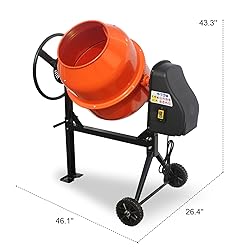 Oarlike Electric Concrete Mixer 4.2 Cu Ft Portable