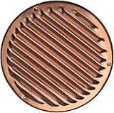 EUROPLAST Ø200mm Copper Round Air Vent Grille Cover with Insect Mesh