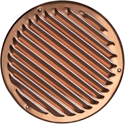 EUROPLAST Ø200mm Copper Round Air Vent Grille Cover with Insect Mesh