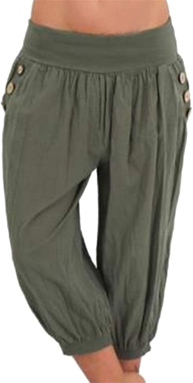 plus size linen trousers