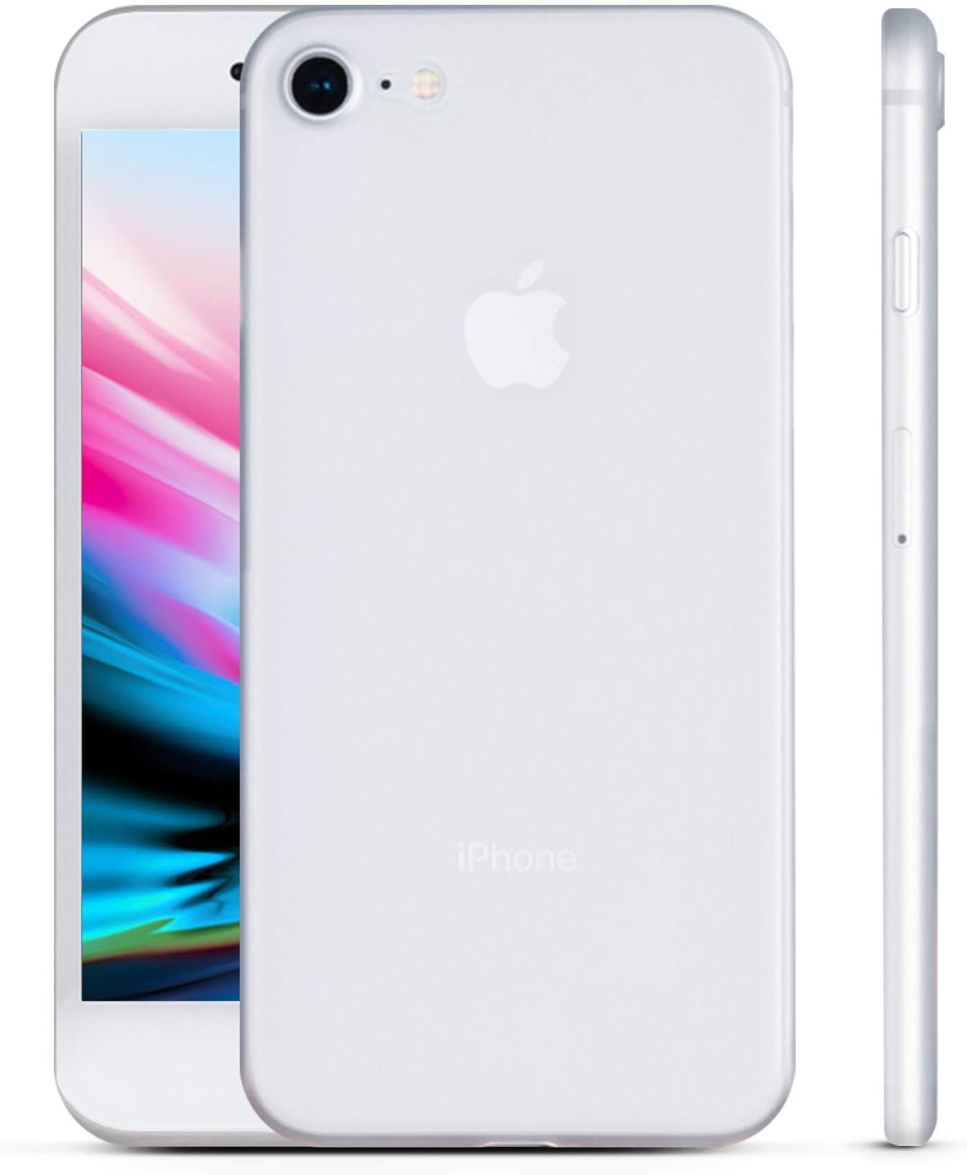 PEEL Ultra Thin iPhone SE (2020) Case/iPhone 8 Case, Silver - Minimalist Design | Branding Free | Protects and Showcases Your Apple iPhone SE/iPhone 8