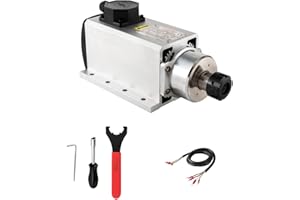 ZHONG HUA JIANG CNC Spindle CNC Motor 220V 4KW 4000W Square Air Cooled Spindle Motor 4 Ceramic Bearings ER25 18000RPM 300HZ for CNC Router Machine