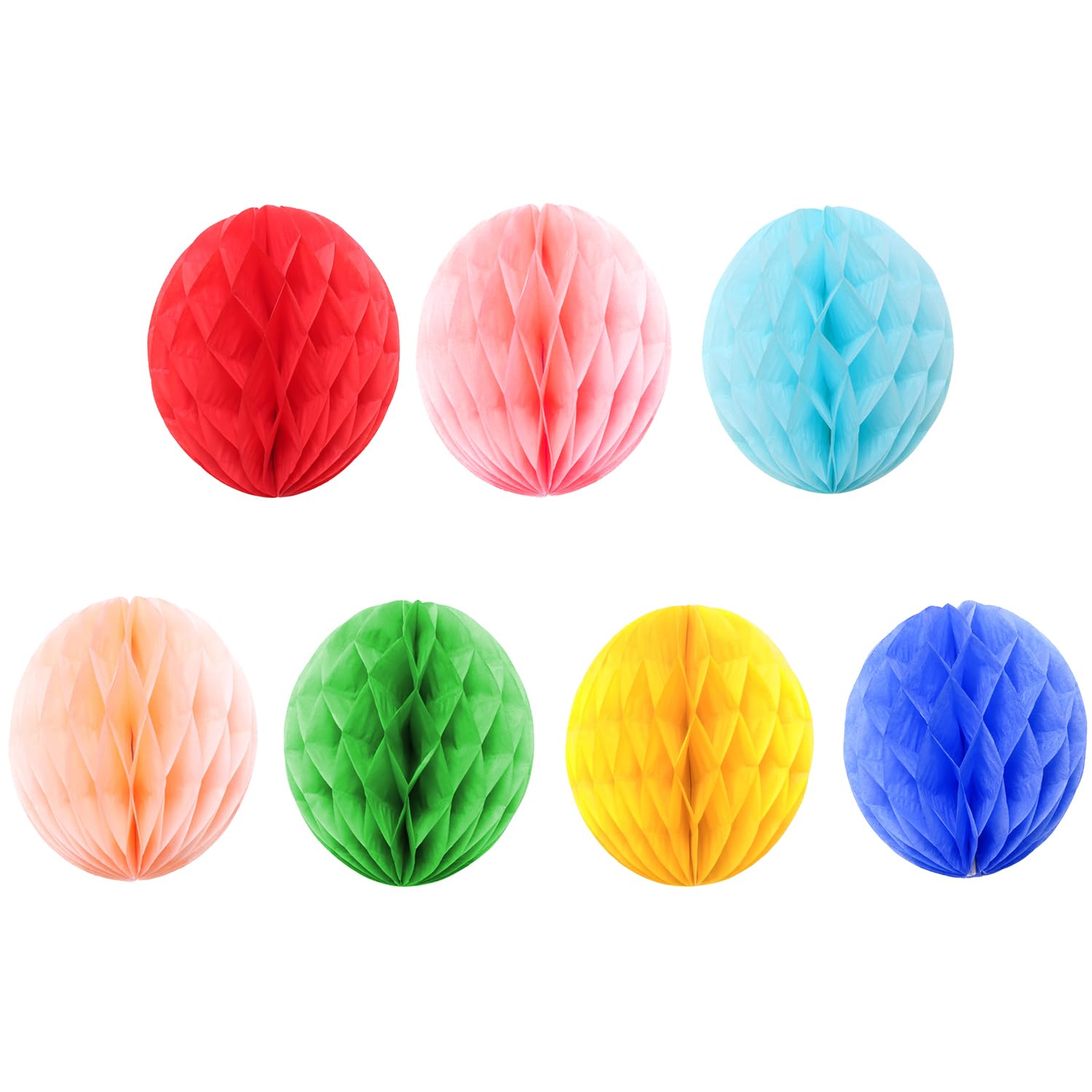 UNVOJL Easter Paper Honeycomb Ball Egg Shape Easter Decorations Hanging Pom Pom Ball Hanging Eggs Ornaments for Easter (14)