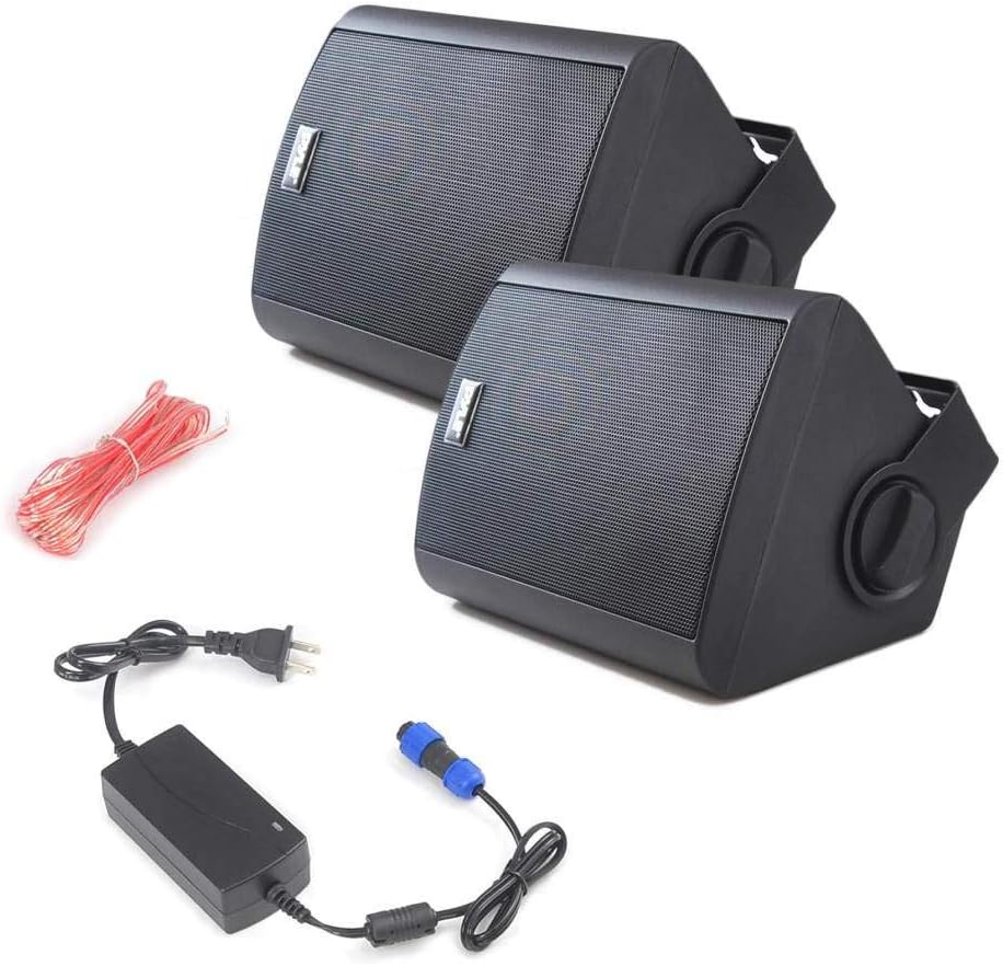 Pyle Pair of Wall Mount Waterproof & Bluetooth 6.5'' Indoor/Outdoor Speaker System, with Loud Volume and Bass. (Pair, Black. PDWR62BTBK): Home Audio & Theater