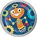 Party Robots Birthday Party Supplies Pack for 16 Guests: Straws, Dessert Plates, Beverage Napkins, Table Cover, and Cups