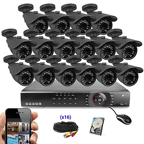 Best-Vision-16CH-4-in-1-HD-DVR-Security-Camera-System-1TB-HDD-16pcs-1080P-Lite-High-Definition-Outdoor-Cameras-with-Night-Vision-DIY-Kit-App-for-Smartphone-Remote-Monitoring