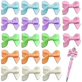 18 Pcs Bow Acrylic Beads Rhinestone Bead for Beadable Pens Handicrafts Beaded Pen Phone Straps Bag Pendants DIY Crafts Stuff