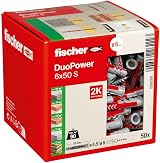 fischer DuoPower 6 x 50 S Plug with Screws – Intelligent 2-Component