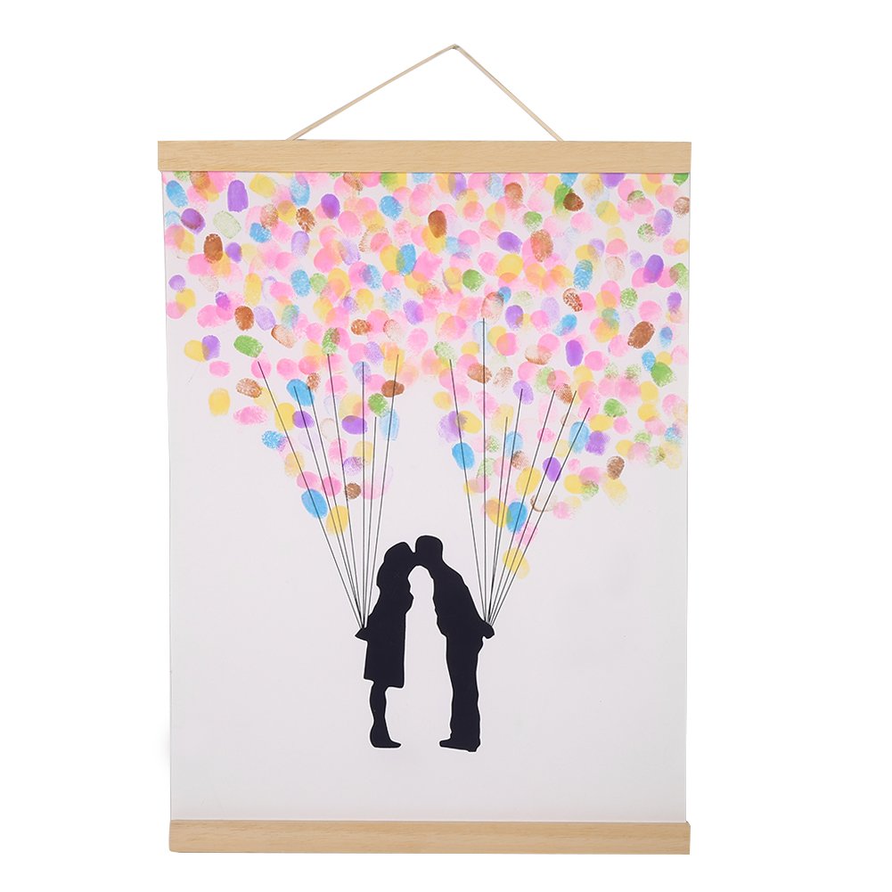 Raguso Modern Magnetic Wooden Photo Frame Magnetic Poster Hanger Frame Wood Frame for Posters Prints Photos Pictures Maps and Artwork DIY Custom Poster Hanger White Wood Hanging Scroll Kit(40cm)