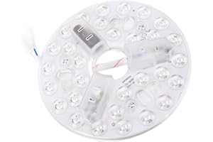 Pomya 5.3 Inch LED Retrofit Light Kit for Ceiling Fan Light Replacement Panel, 3000K 4200K 6500K Color Temperature Adjustable, Dimmable 15W Round LED Light CRI90