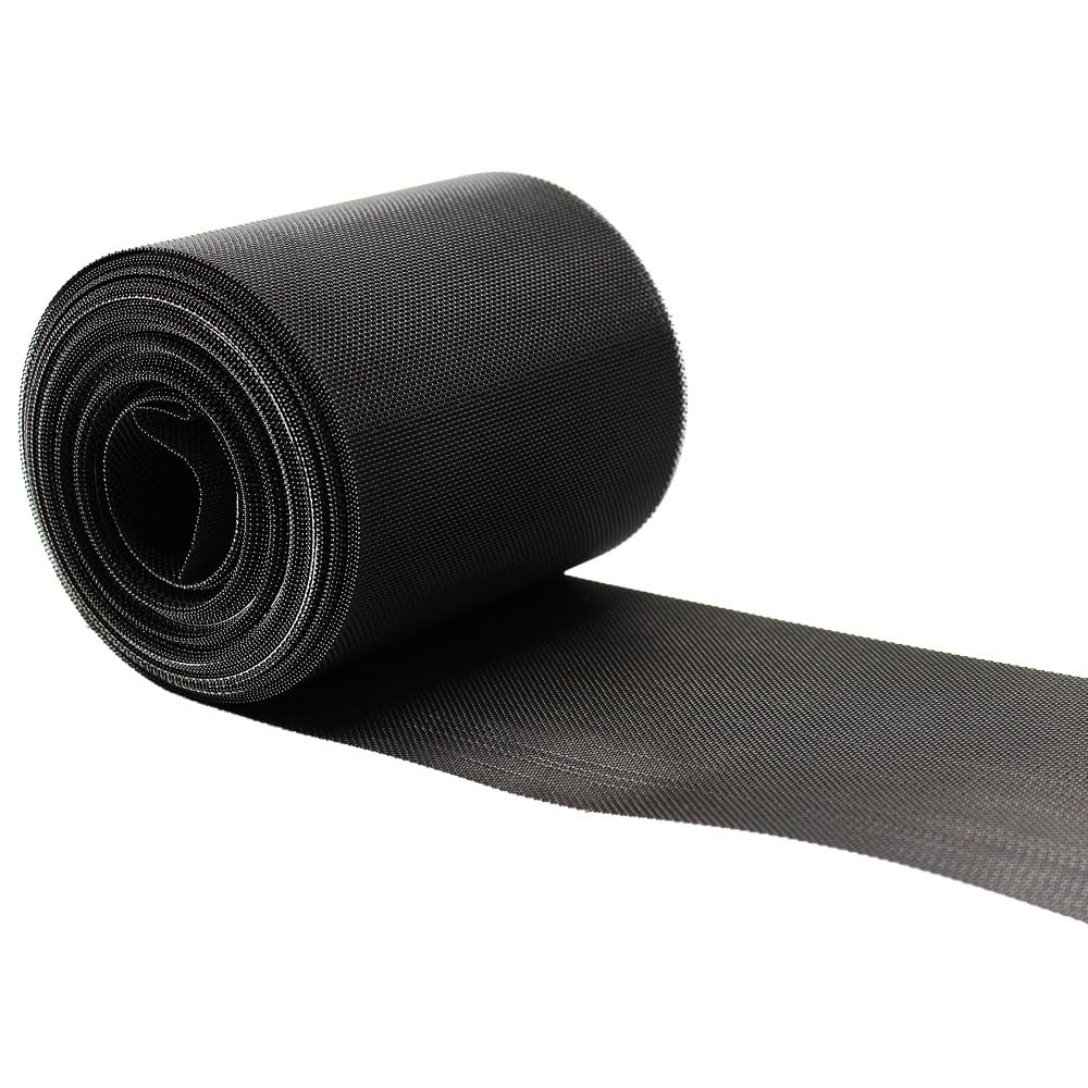 The Mesh Company Fly Screen Window Mesh Durable Fine Black Epoxy Aluminium Insect Mesh Bug Screen for Soffit Vents & Small Gaps (Black Aluminium 105mm x 10 Metre Roll)