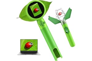 JIMZOO Kids Microscope with Bug Catcher Kit, 1080P Digital Mini Handheld Microscope STEM Science Toy with LED Light, Rechargeable, Portable, Supports 64GB TF Card, Educational Gift for Kids Ages 3-12 (Green)