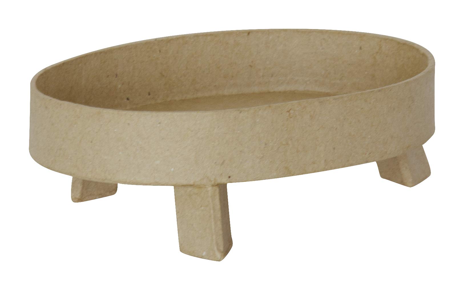 Décopatch - Ref HD064C - 3 Feet Oval Stand - Papier Maché Object to Decorate - 13 x 9 x 4cm - Decorate with Décopatch Papers & PaperPatch Glue, Glitter, Paints